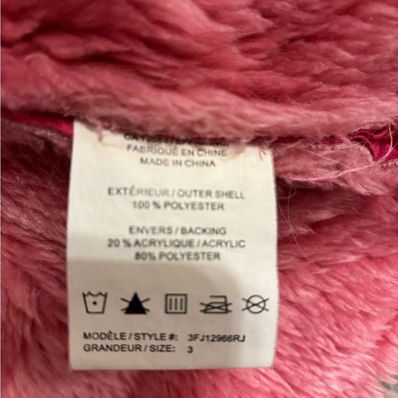 Romeo  Juliet Couture Pink Quilted Jacket with Sherpa Trim - Picture 6 of 9